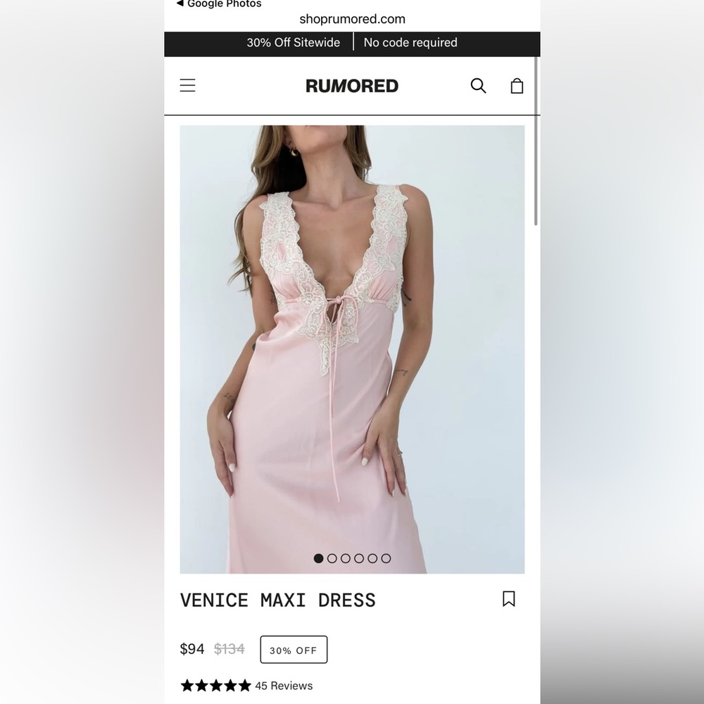 COPY - VENICE MAXI DRESS from Rumored. Size Large.